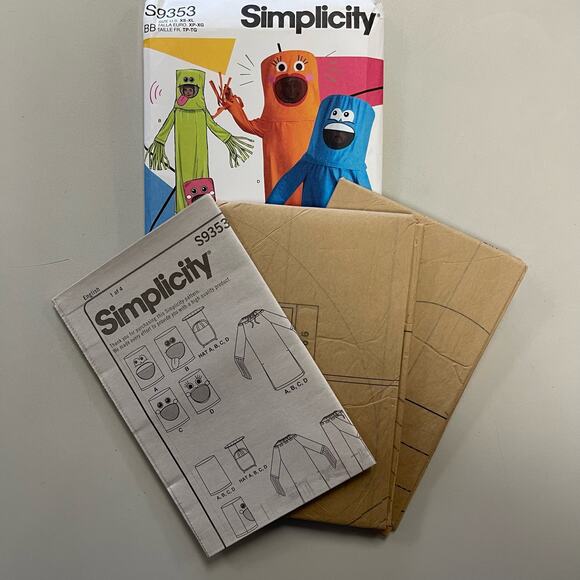 Simplicity 9353 Air Wind Dancer Costume Sewing Pattern Sizes xs-xl Uncut FF - Picture 4 of 4